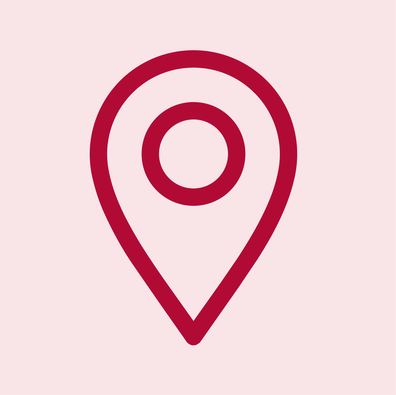 Digital map location pin icon on a pink background