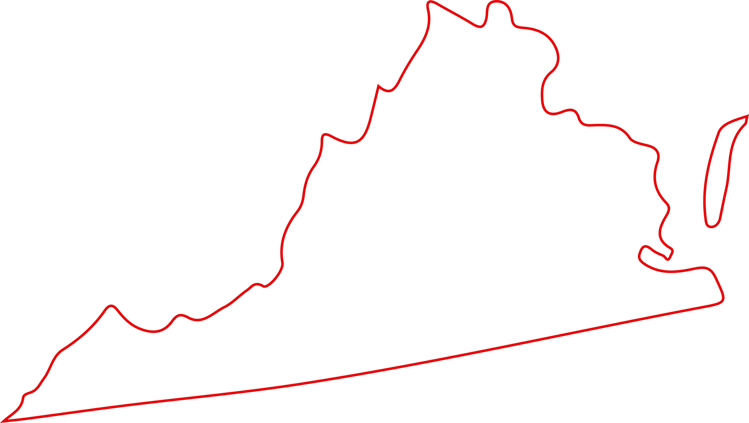 Line graph with a black background, red line indicating data points over time, with a red outline of a country in the background.