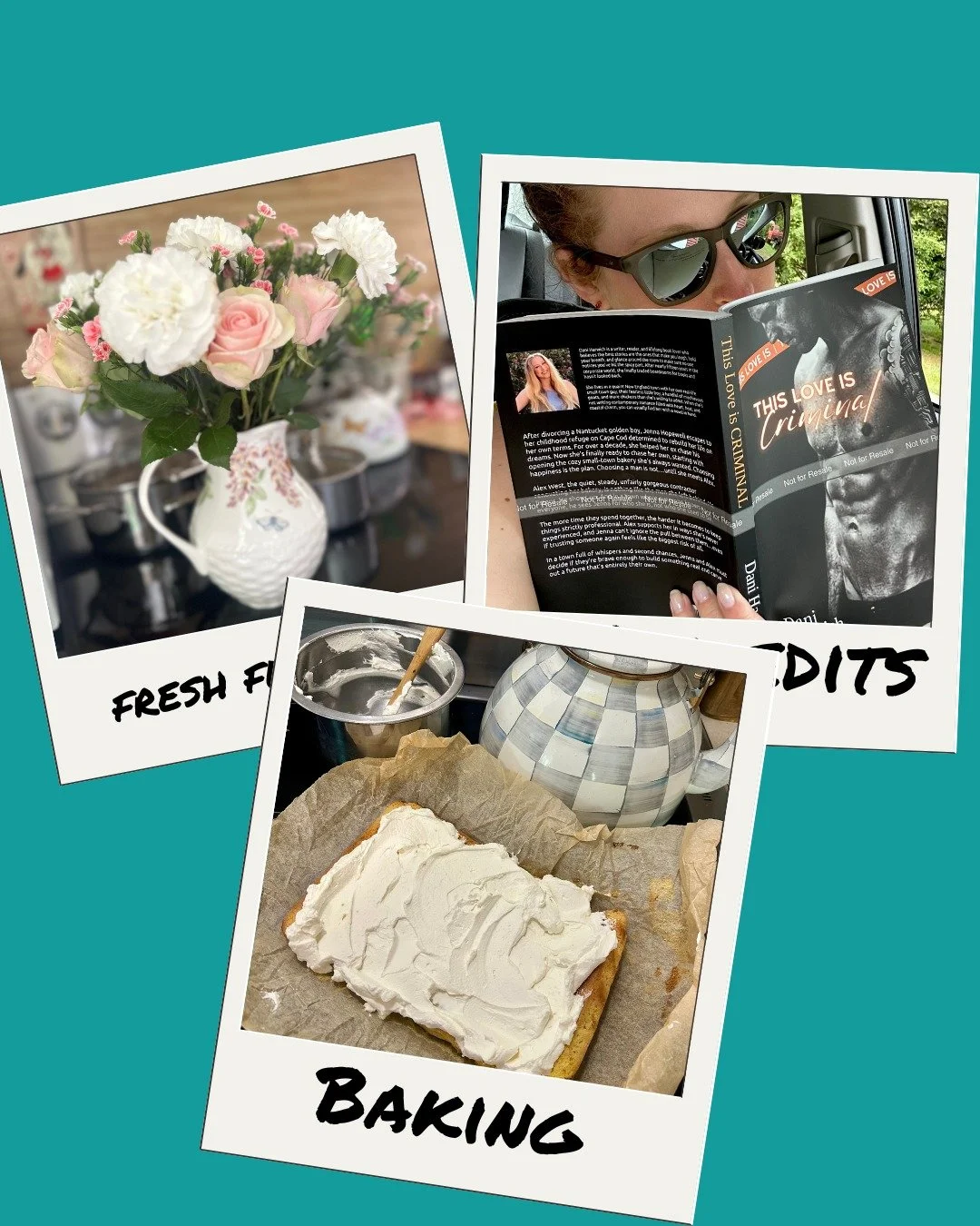 A little behind the scenes of life lately! 💐🍰📖 

We've had lots of special occasions to celebrate recently, which means plenty of flowers and baked goods...and getting ready to release book 2 in the This Love series means lots of reading and editi