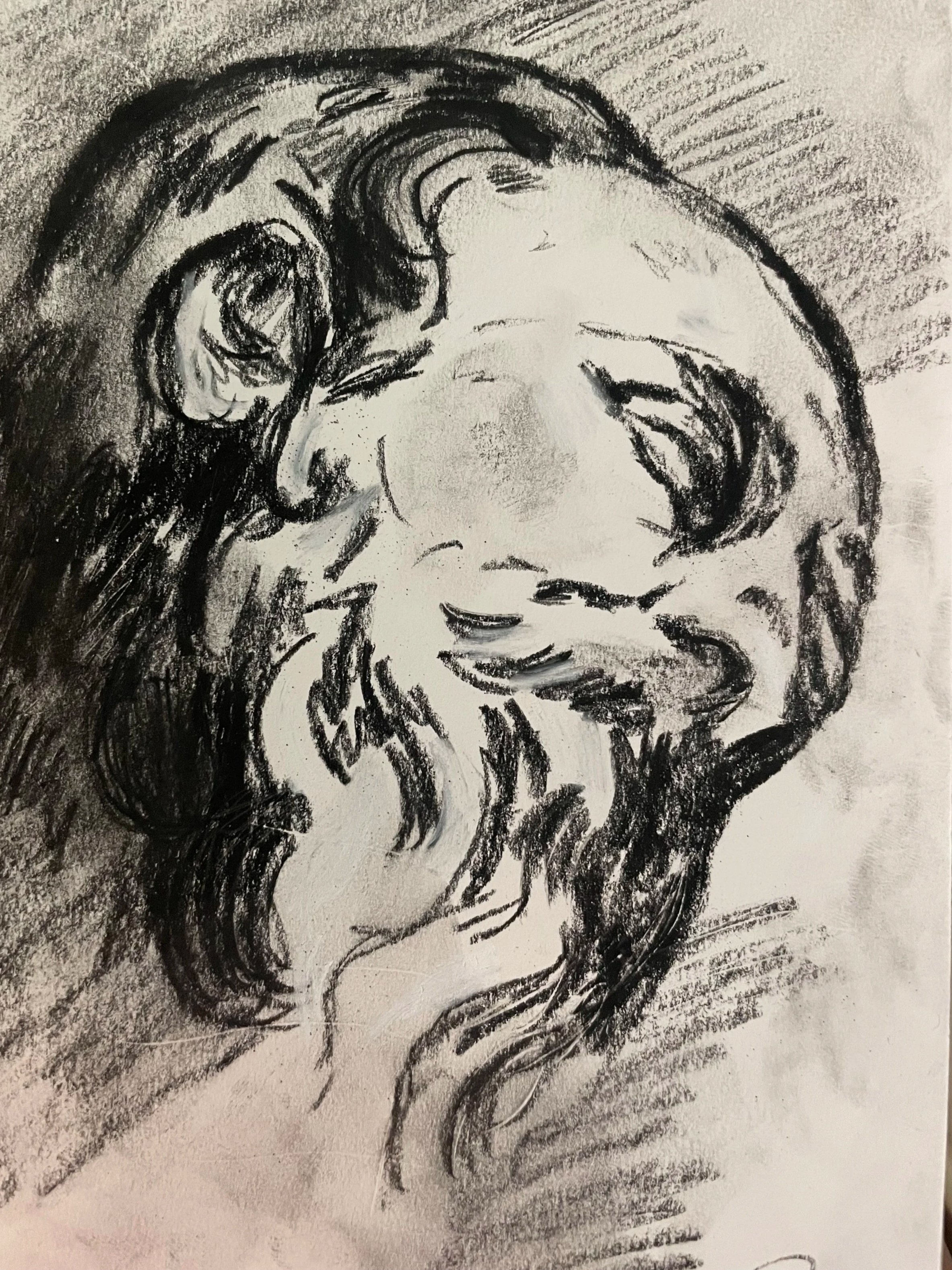 A charcoal reproduction sketch of Renaissance era art.