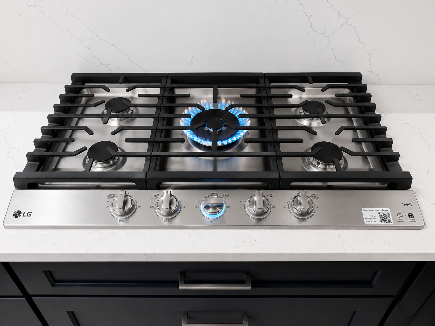 Precise Gas piping and appliance installation come together in this beautiful propane cook top setup. our team ensured safe connections, proper pressure regulation, optimal burner performance, delivering a kitchen that's ready for everything.