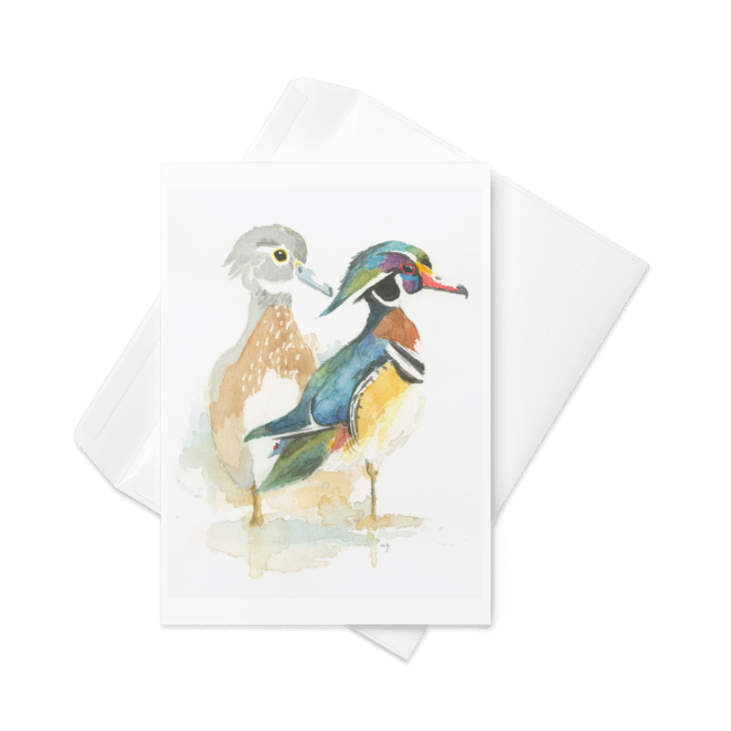 Wood Ducks - Greeting Card