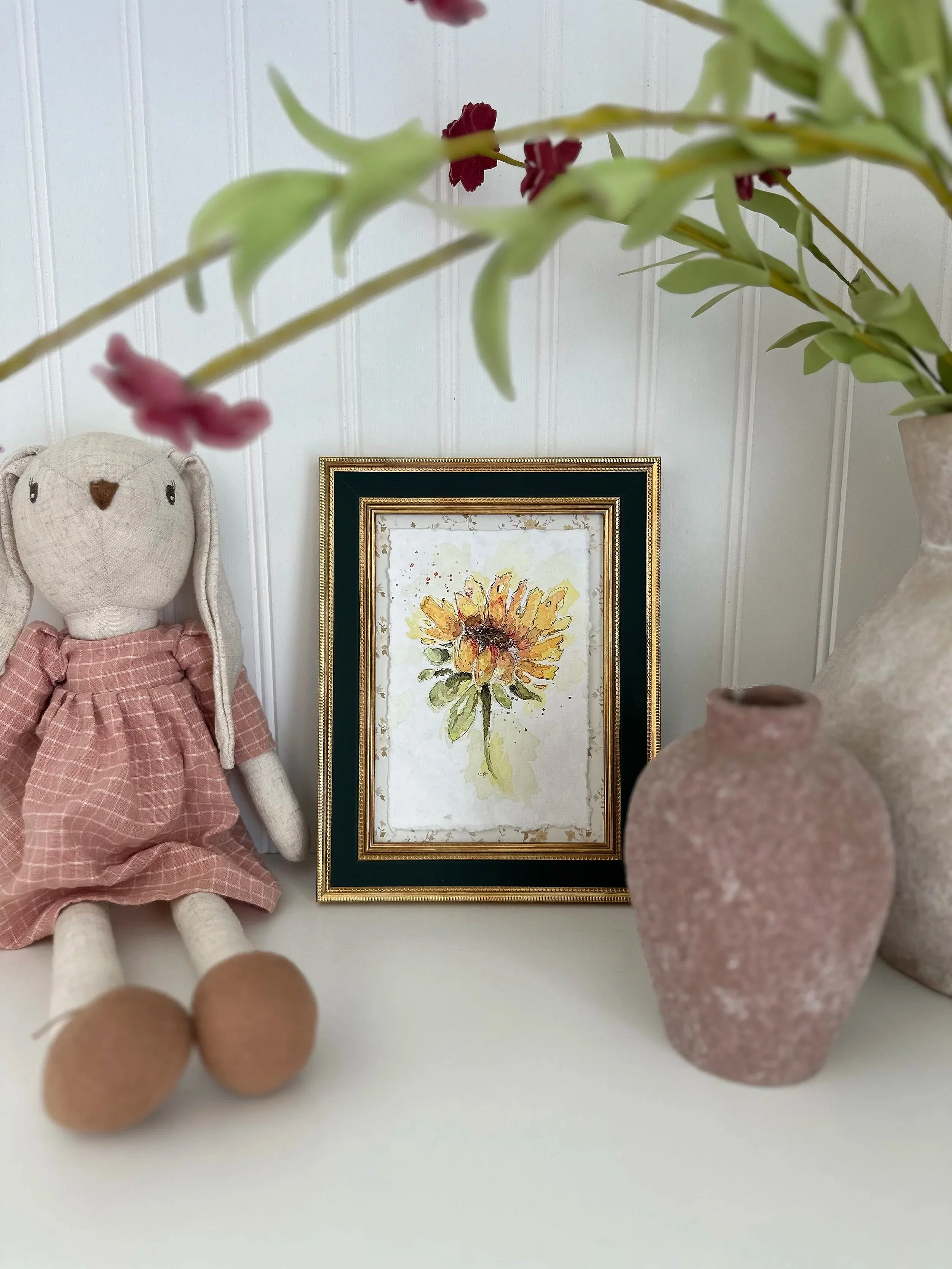 Sunflower (Wynn's Flower) - Framed Original