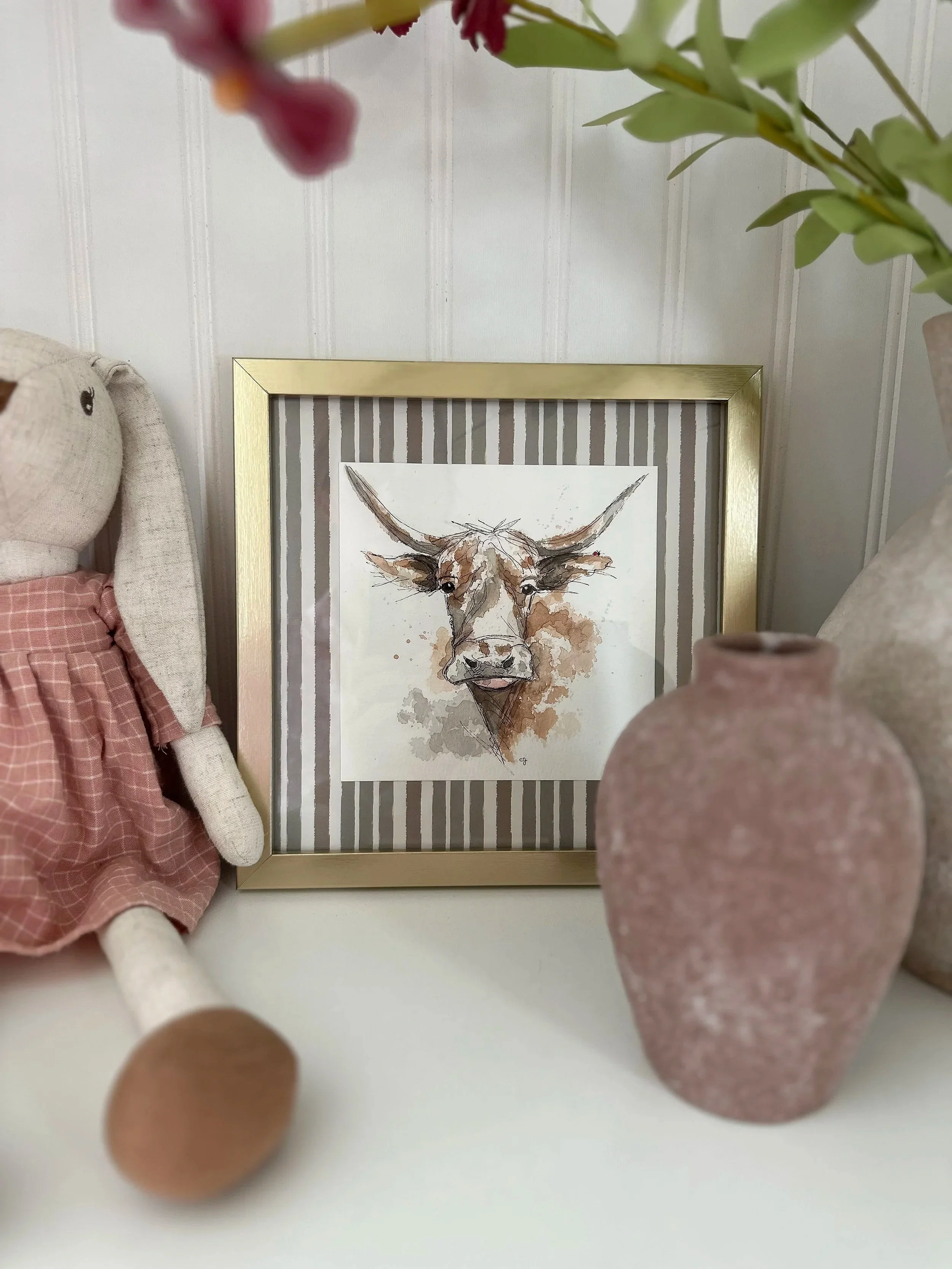Longhorn - Framed Original
