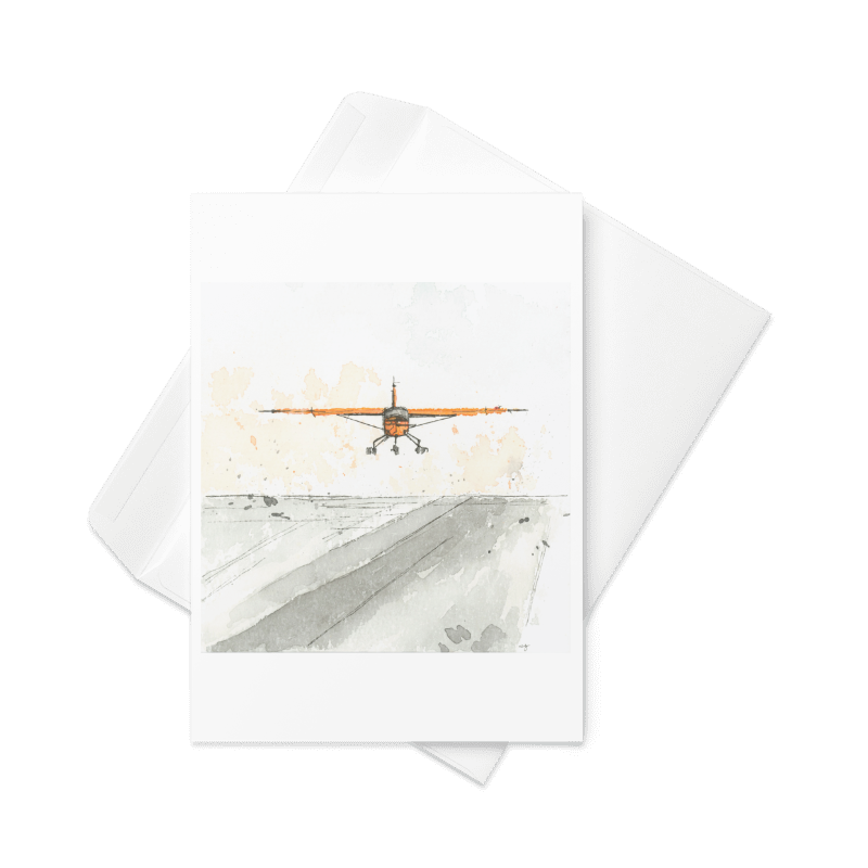 Watching Airplanes - Greeting Card