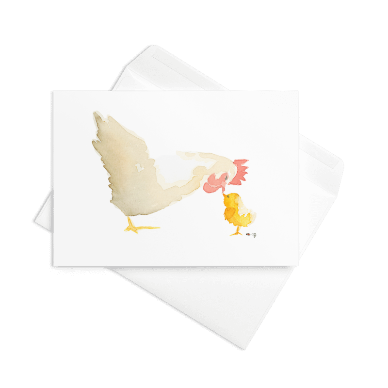 Hen and Chick - Greeting Card