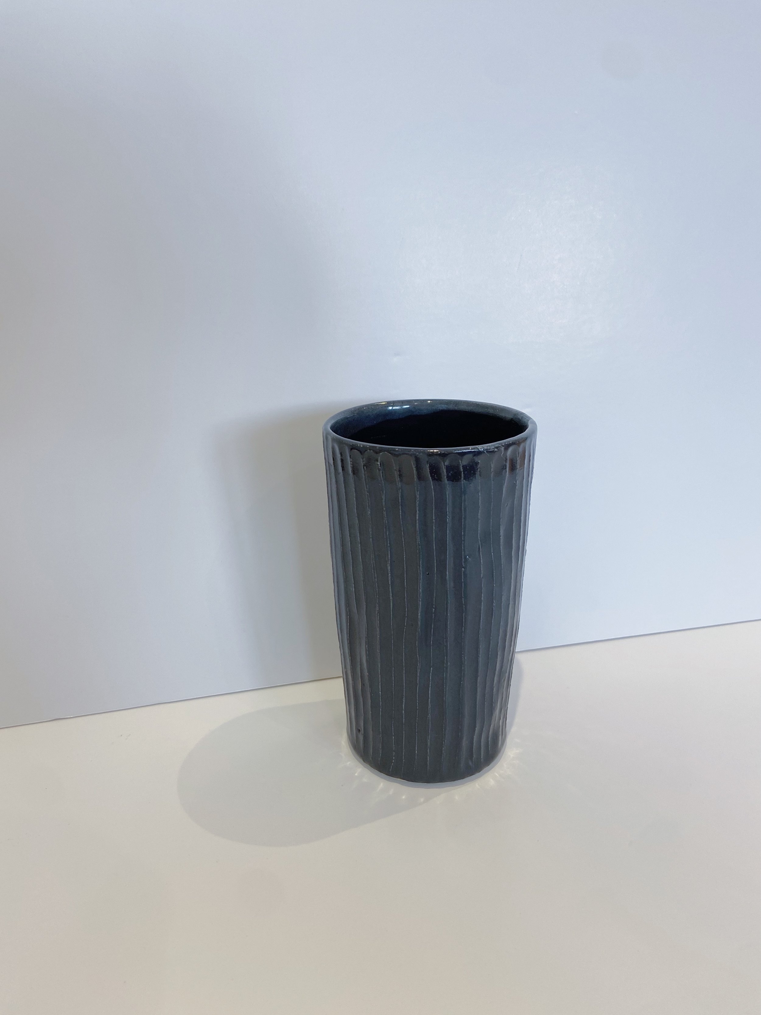 Black Fluted Cup Commission