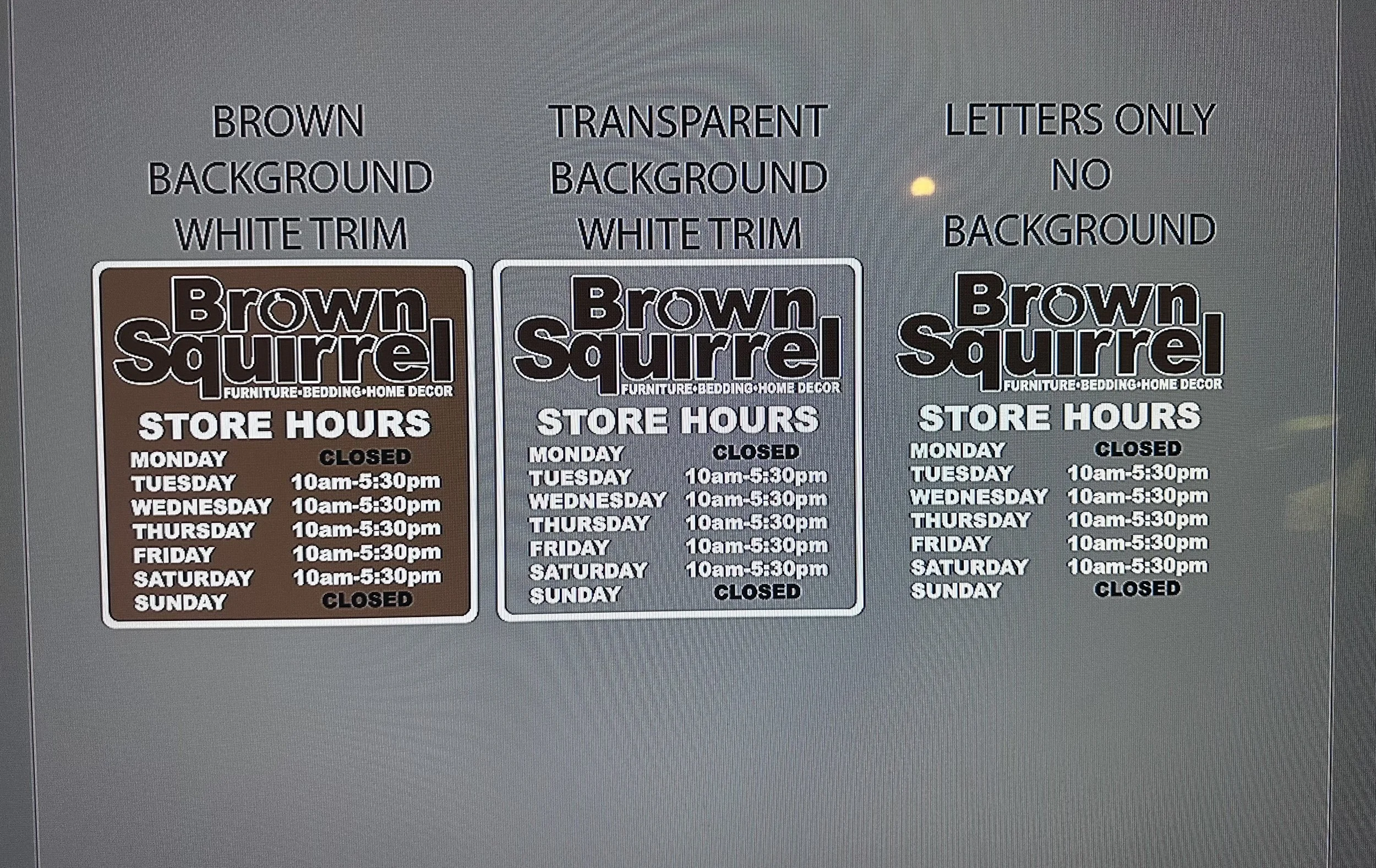 business hours sign. store hours sign. uv/dtf sticker sign.