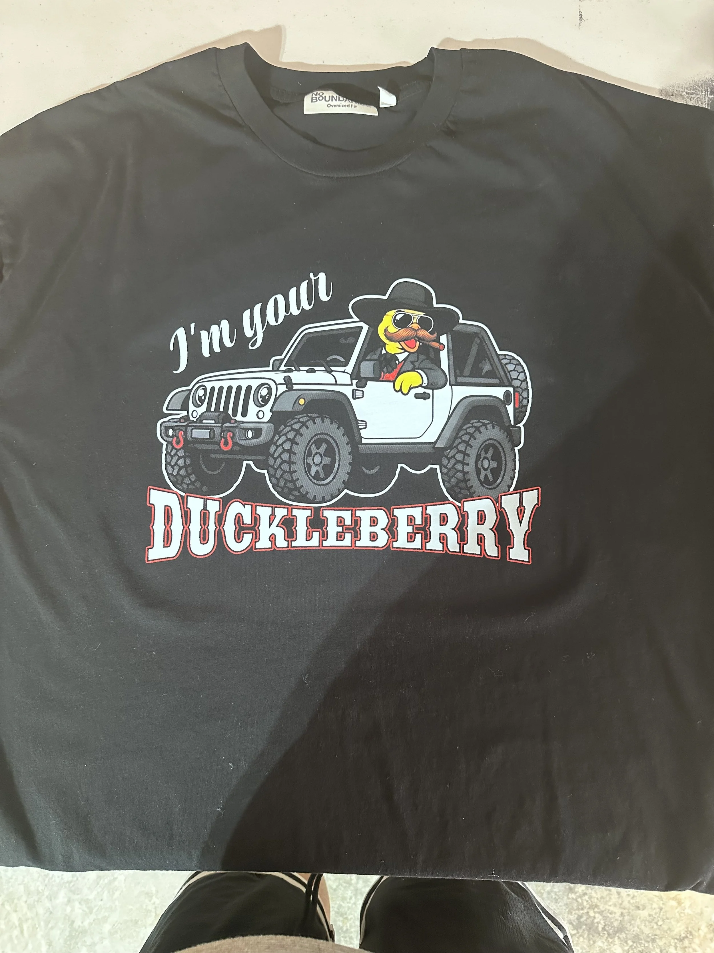 jeep shirt. custom apparel. jeep invasion. jeep week. huckleberry. duck shirt. duck apparel.