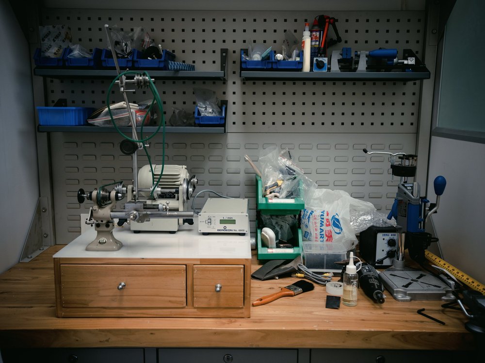 Specialist equipment station at the Meridian workshop