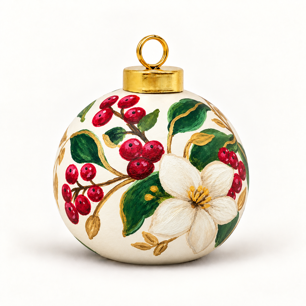 Ivory floral ornament with gold loop.png