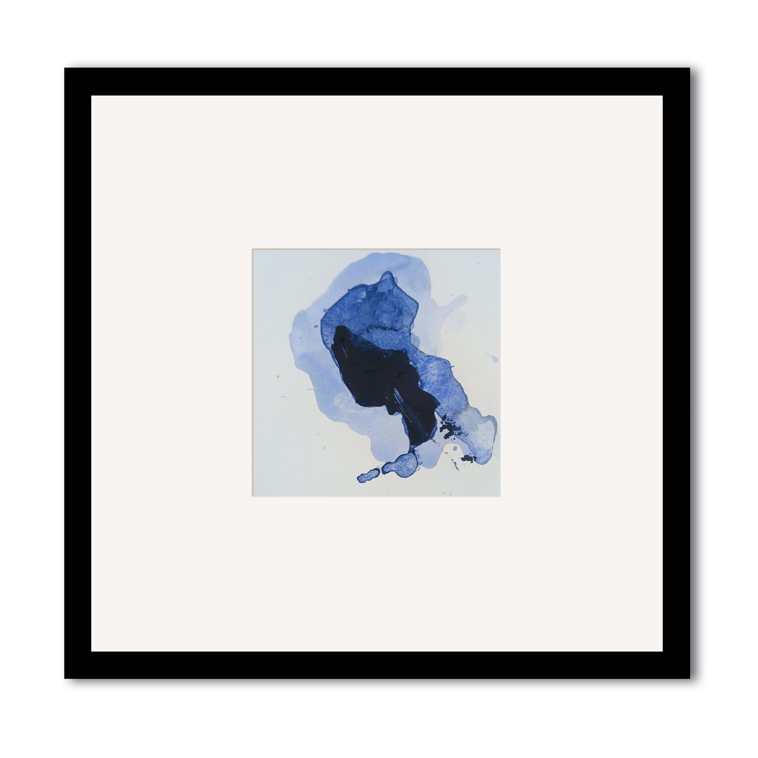 Abstract Mini Painting Surface Ash Indigo No. 04