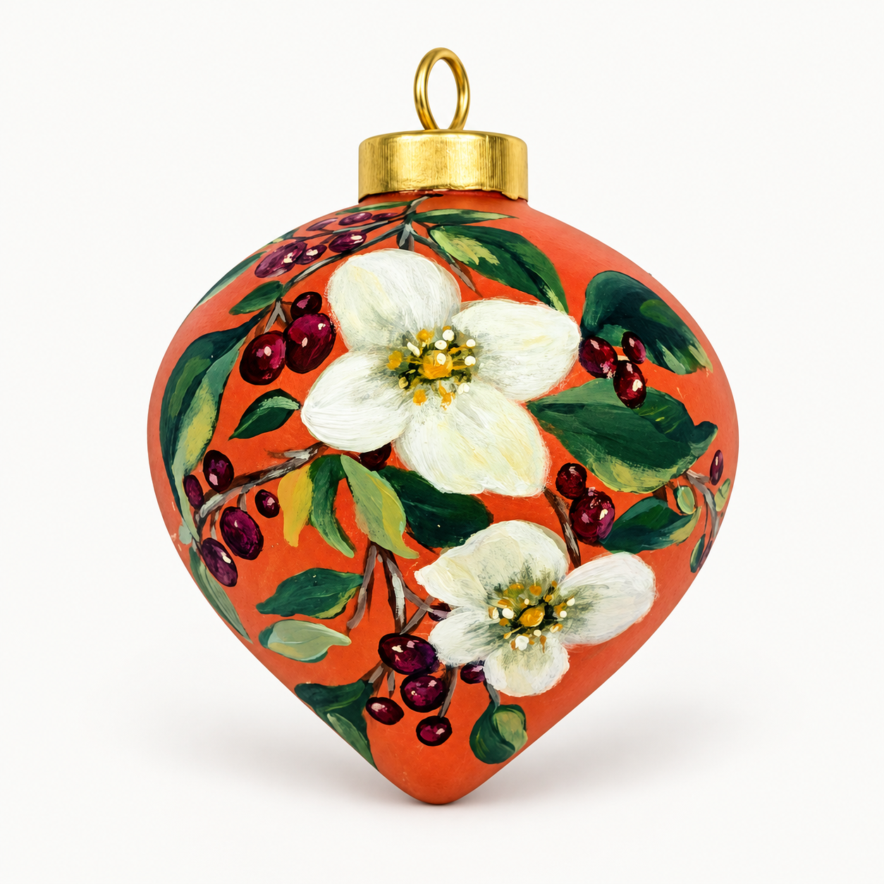 Coral teardrop ornament with white flowers-1.png