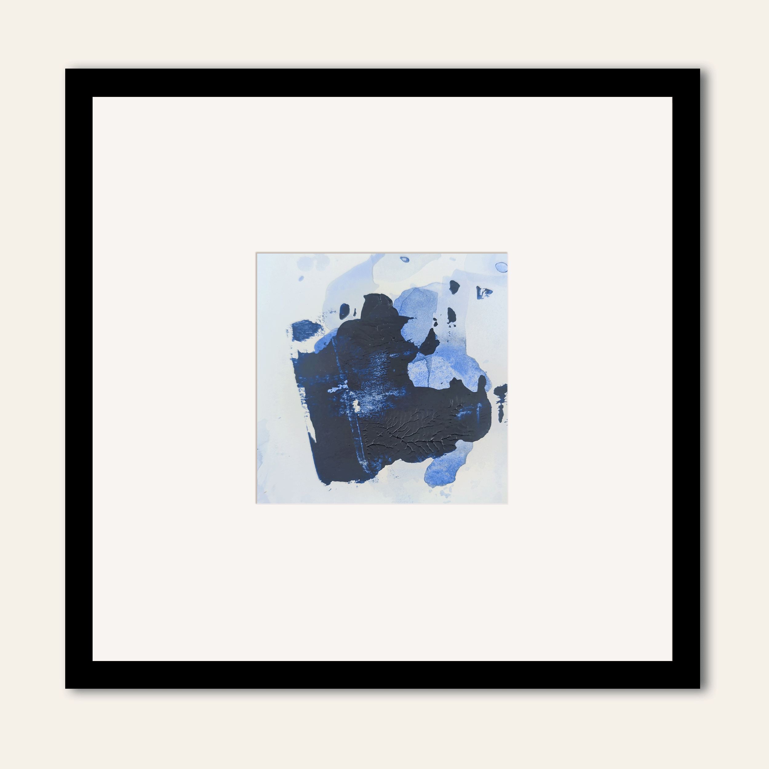 Abstract Painting Surface Ash Indigo No. 01