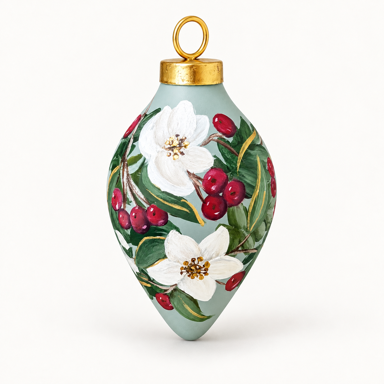 Hand-painted sage floral bulb ornament (1).png