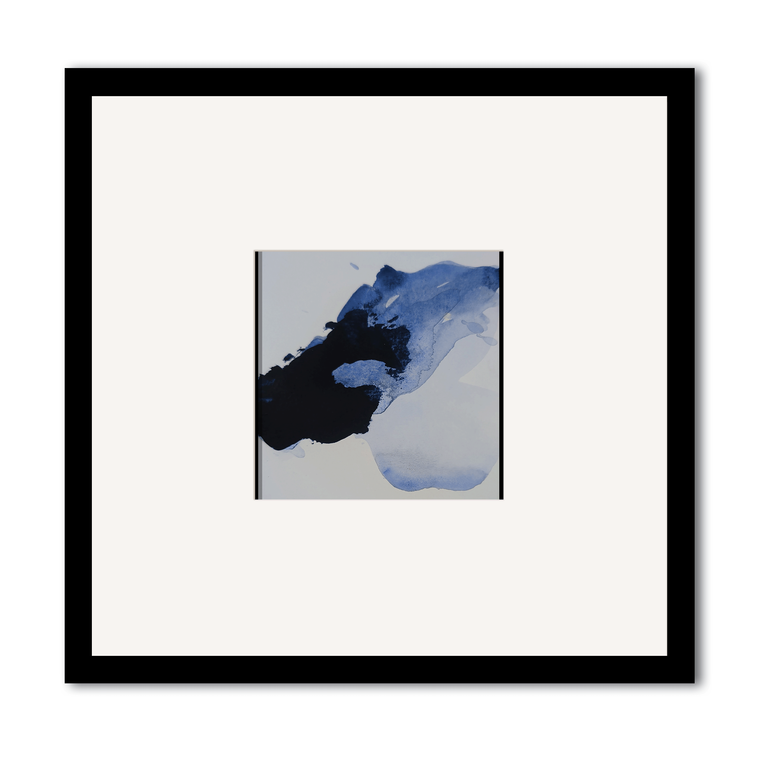 Abstract Mini Painting Surface Ash Indigo No. 07