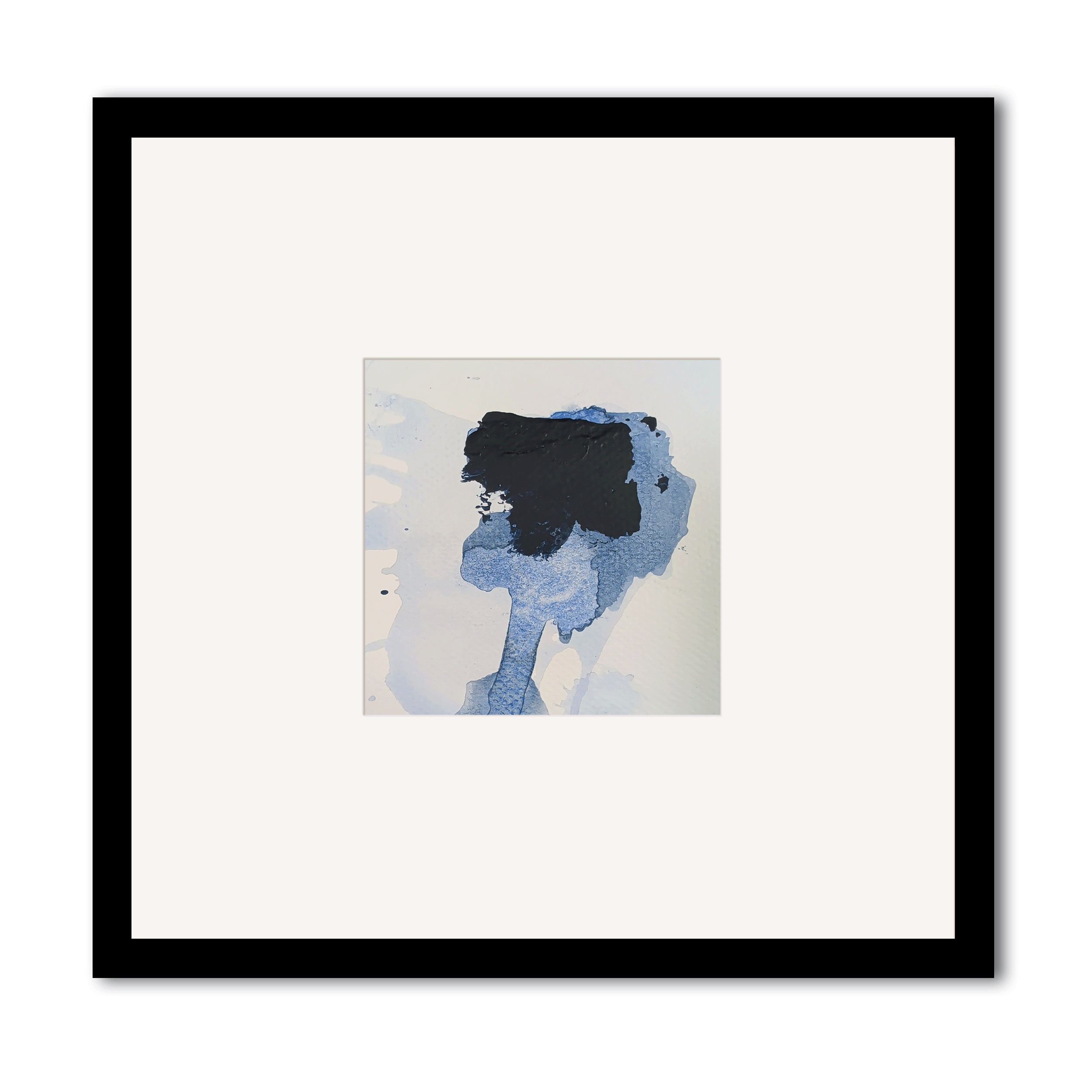Abstract Painting Surface Ash Indigo No. 02