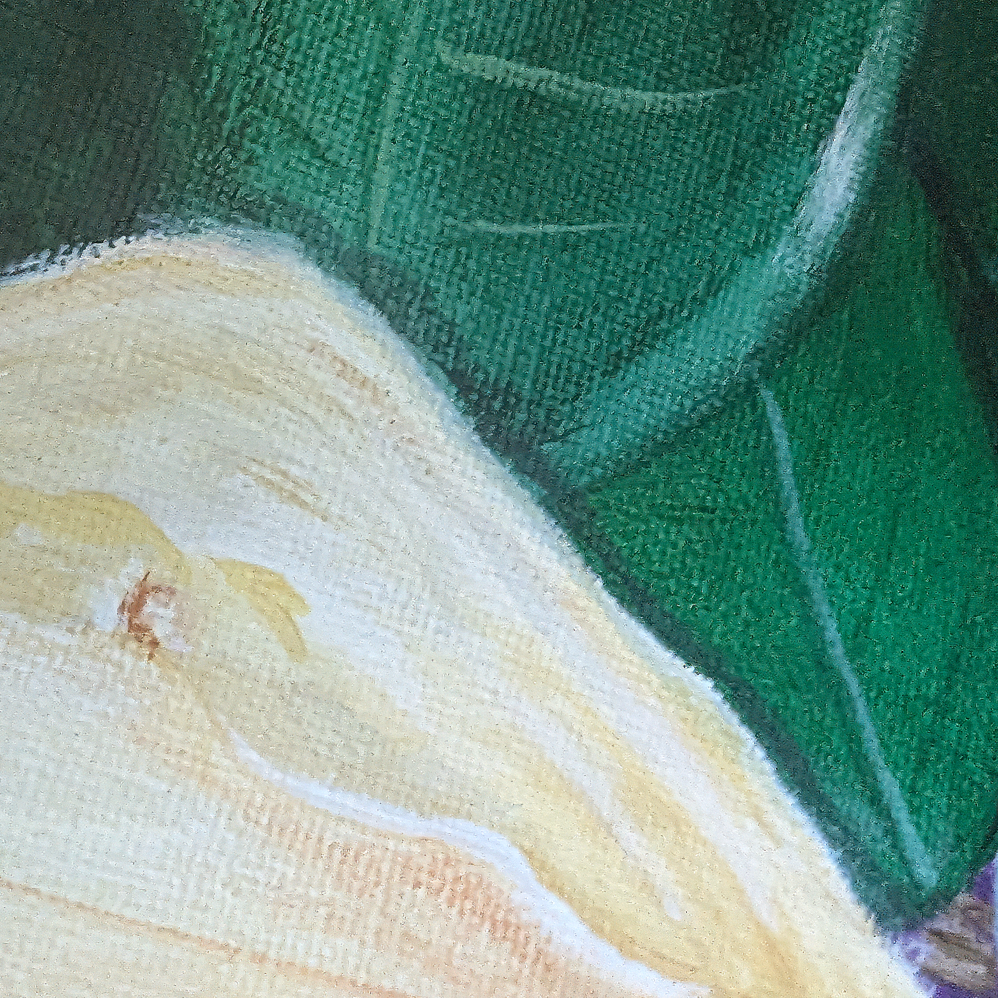 Magnolia Flower Wilting original acrylic painting by Tricia Sauls shown unframed on canvas