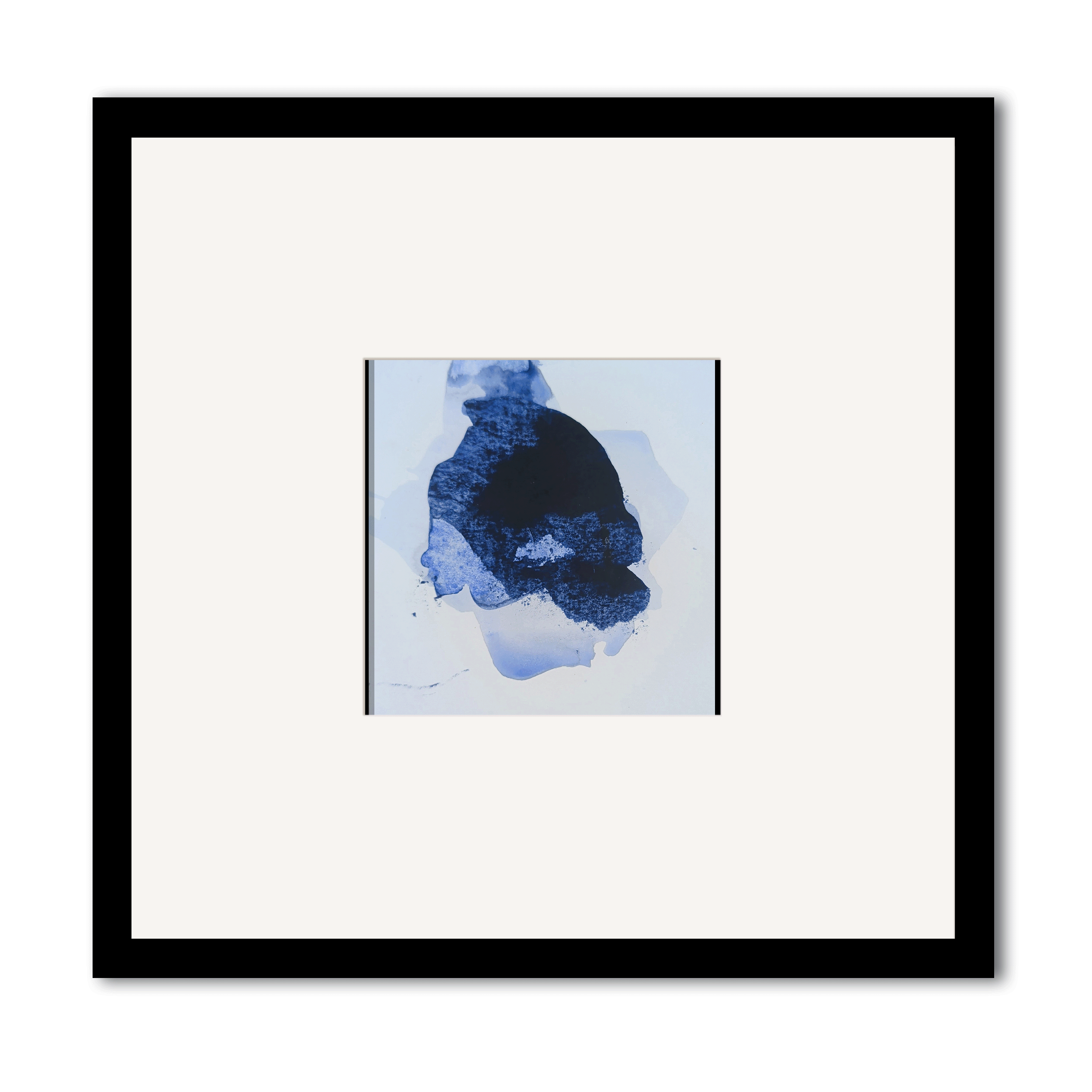 Abstract Mini Painting Surface Ash Indigo No. 08