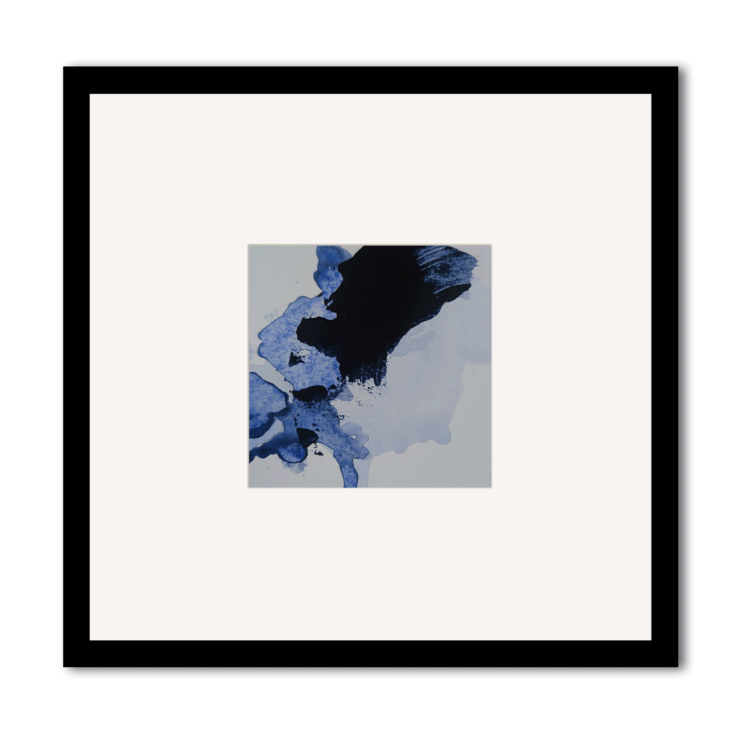 Abstract Mini Painting Surface Ash Indigo No. 09