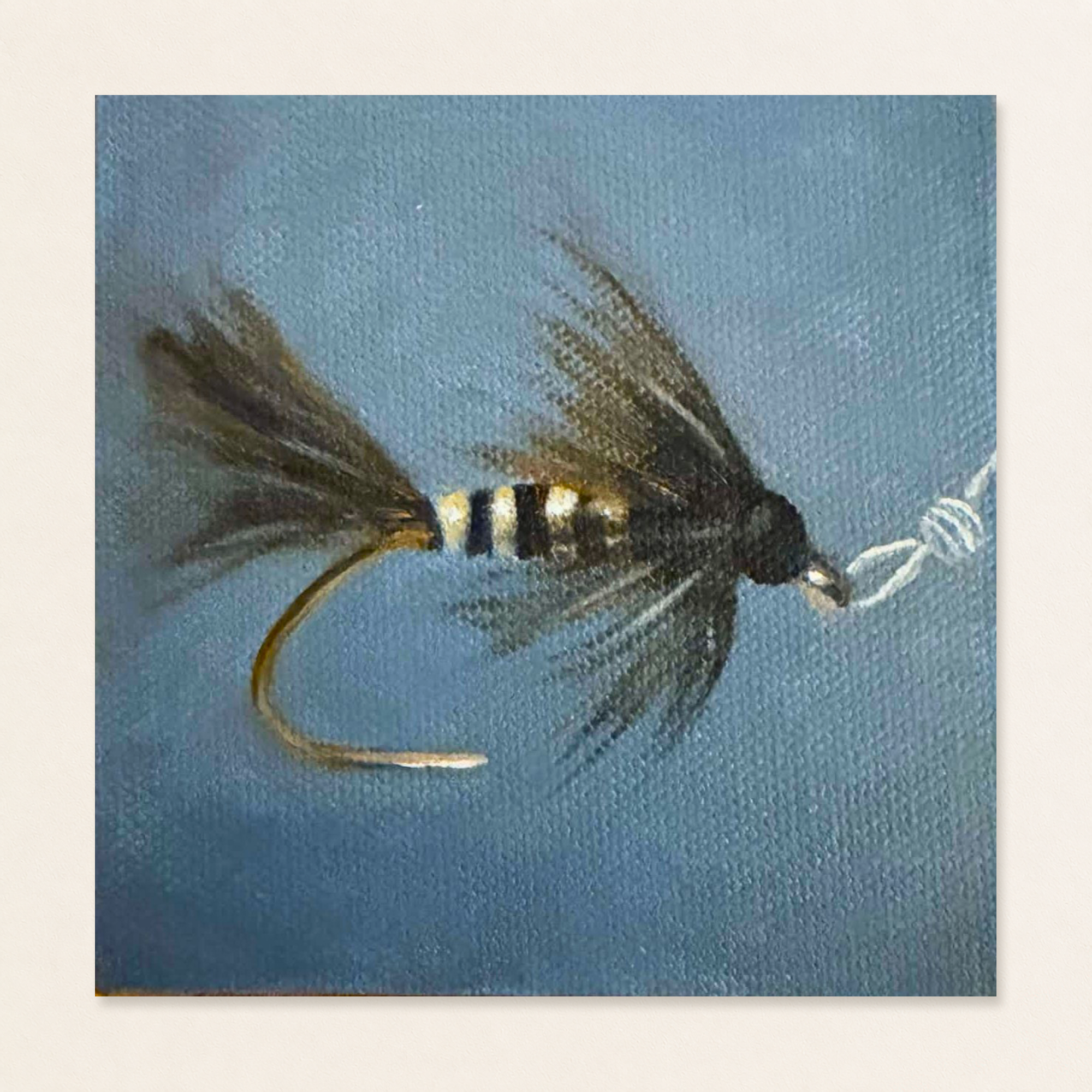 Fly Fishing Lure Mini Still Life Painting