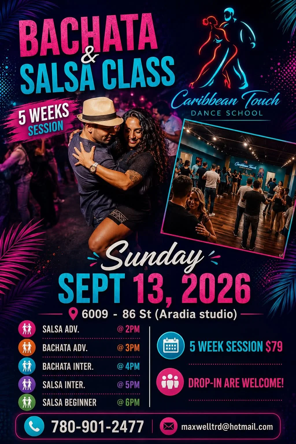 Ready to go out and dance and meet new people to dance with?
We are excited to welcome you and have you dance with us , our job is to get you in the dance floor! #yegdancers #edmonton #etown #salsa #yegdance #edmontonliving #bachatayeg contact 780-90