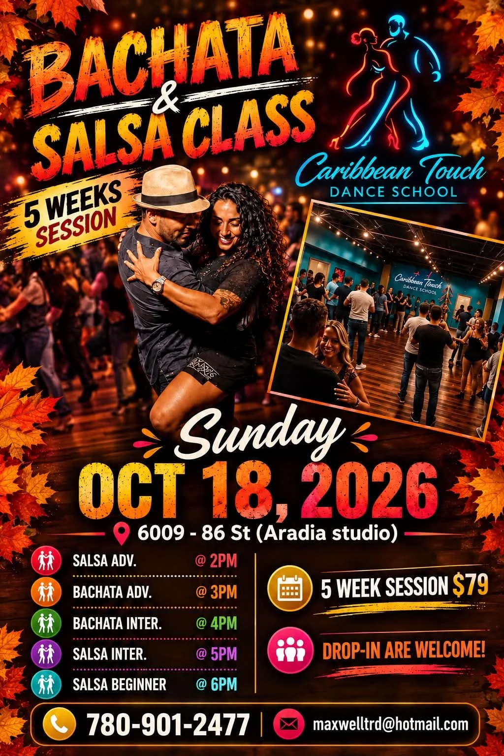 Ready to go out and dance and meet new people to dance with?
We are excited to welcome you and have you dance with us , our job is to get you in the dance floor! #yegdancers #edmonton #etown #salsa #yegdance #edmontonliving #bachatayeg contact 780-90