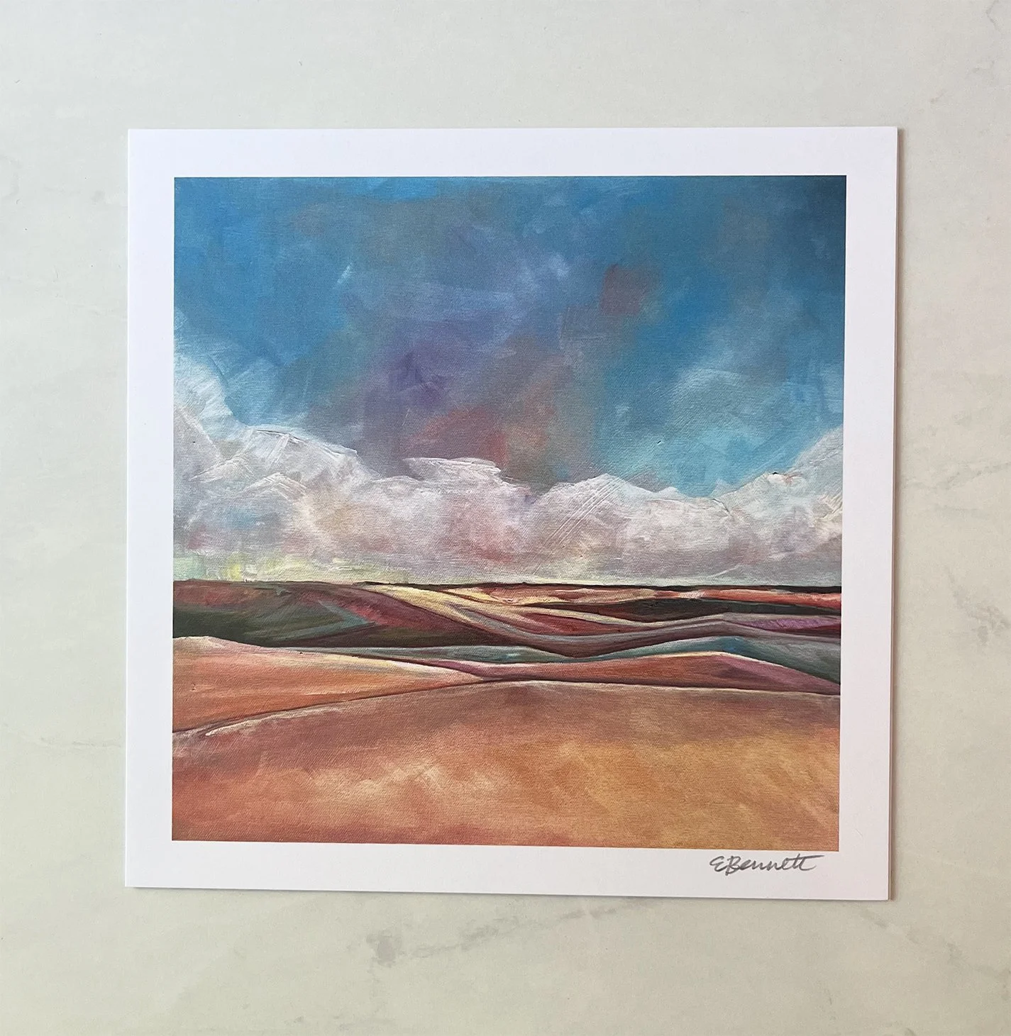 Dunes With Clouds 8x8 Print