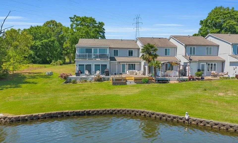 Lakefront view of 112 Lake Ridge Dr townhome at Pier 96 on Lake Greenwood