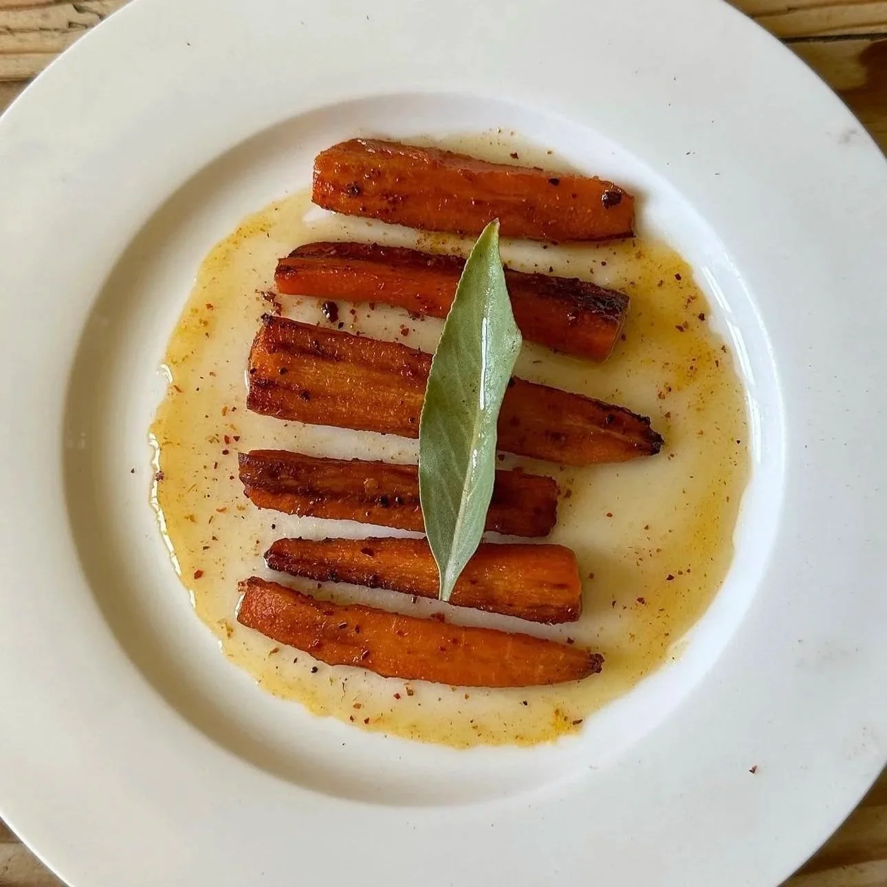 carrots with a maple, paprika, & sage glaze