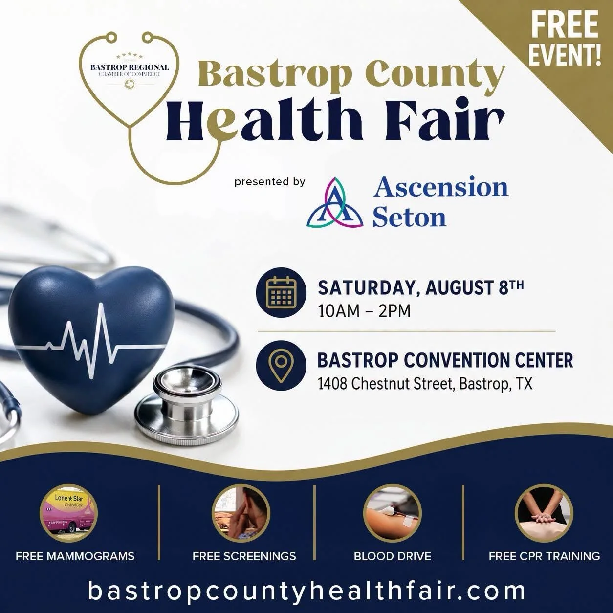 🎉We will see you at the #bastropcounty health fair on Saturday, 8/2, from 10-2! ✨Drop by our booth for complimentary table and chair massage, a free epsom salt gift, and the opportunity to get booked for a session with us at a special price during t