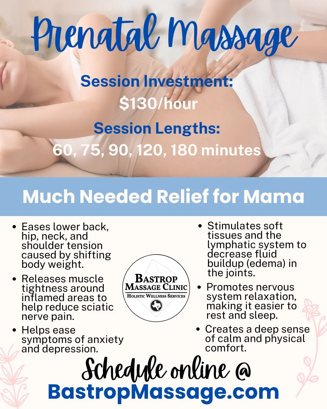 Growing a little miracle is beautiful, but it can be a lot on the body! 👶🏻✨

From easing lower back tension to promoting deeper sleep, our prenatal sessions are designed to give expecting mamas the much-needed relief and comfort they deserve. 🤍

?