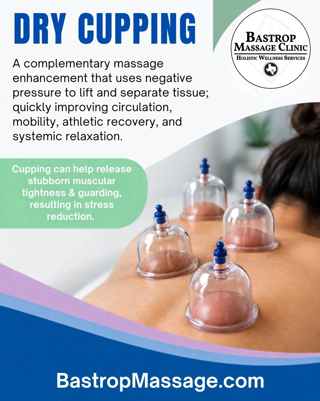✨ Discover the Power of Dry Cupping ✨

Looking to elevate your next session? Consider adding Dry Cupping to your routine at no additional cost! 

Unlike traditional massage therapy that presses down on muscles, cupping uses negative pressure to lift 