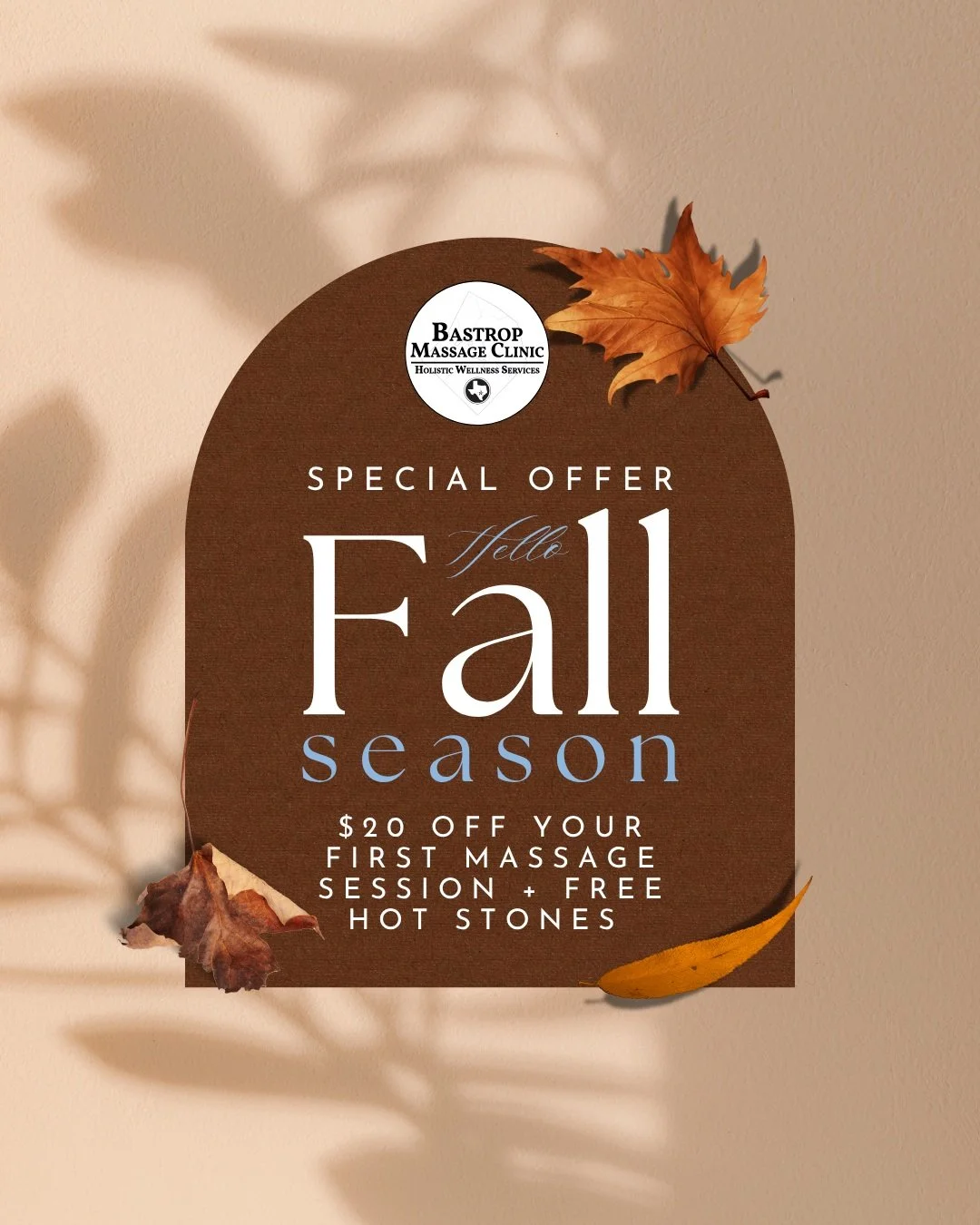 🍁Hello, autumn! 🍂 As the weather cools down, it&rsquo;s the perfect time to warm up and reset. We&rsquo;re celebrating the season change with a special offer just for you.🫵🏽

🎁Get $20 off your very first massage session of 60 minutes or more, pl