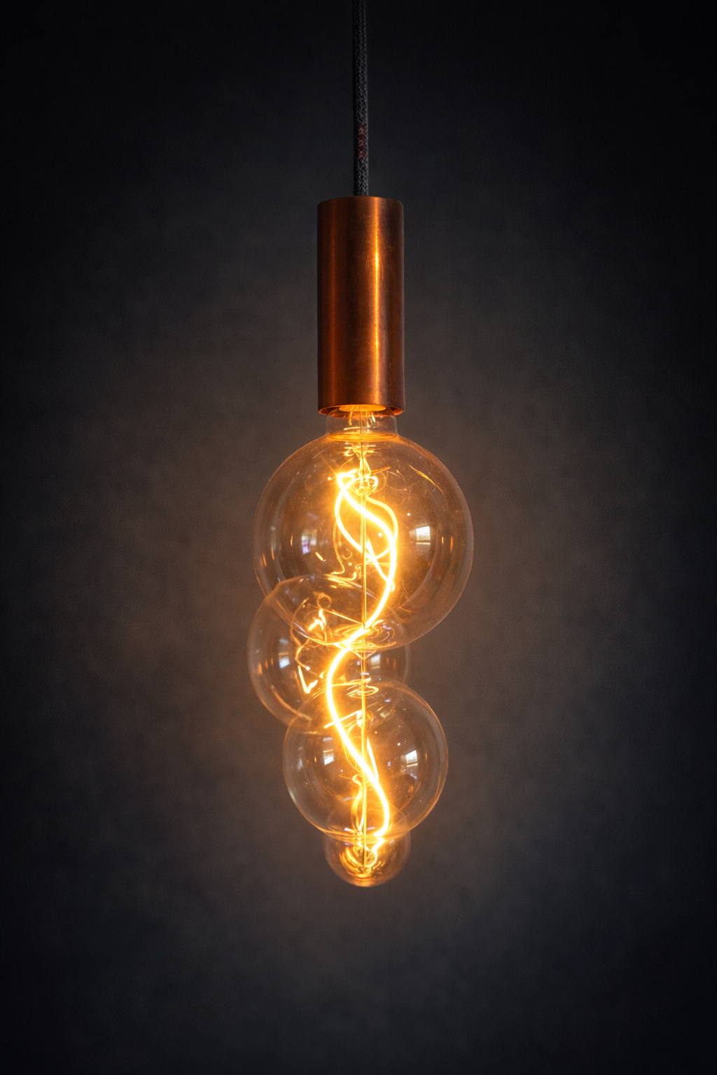 Decorative Edison filament pendant light installed by DB Electrical, electricians in Hawke's Bay