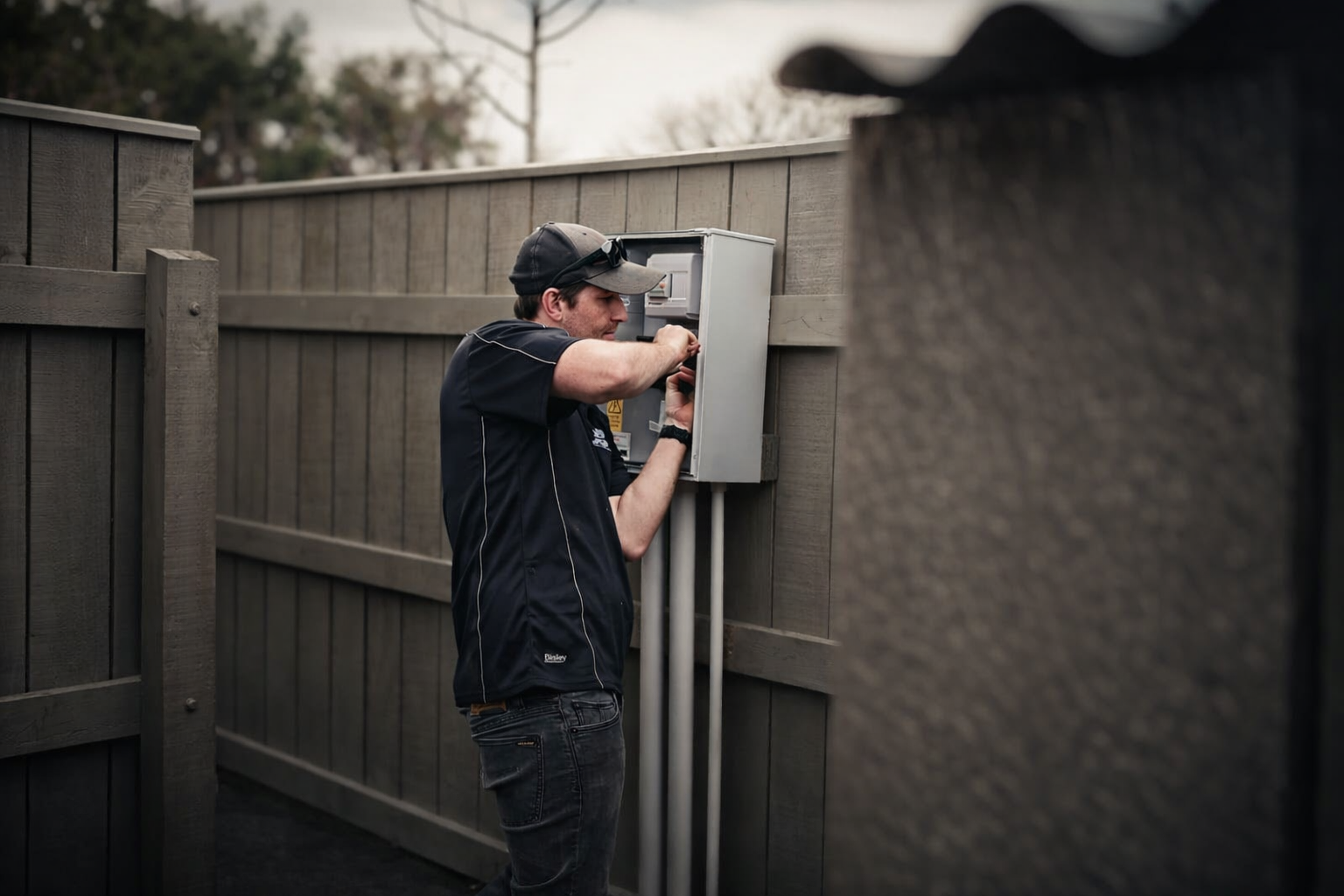 DB Electrical electrician repairing home switchboard, Hawke's Bay