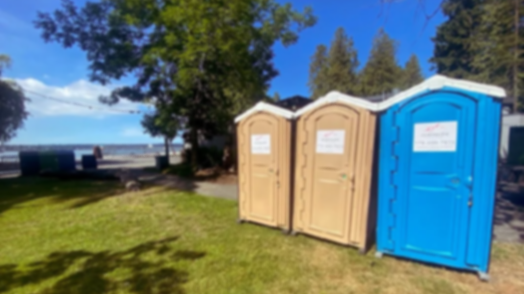 Alpenglow portable restrooms delivered to a BC job site