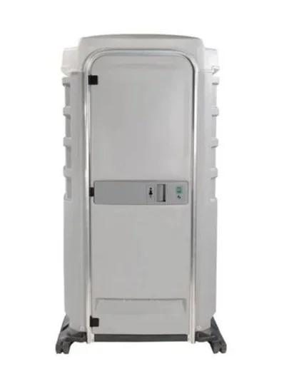 A portable, flushable toilet that complies with Work Safe BC's new regulations.