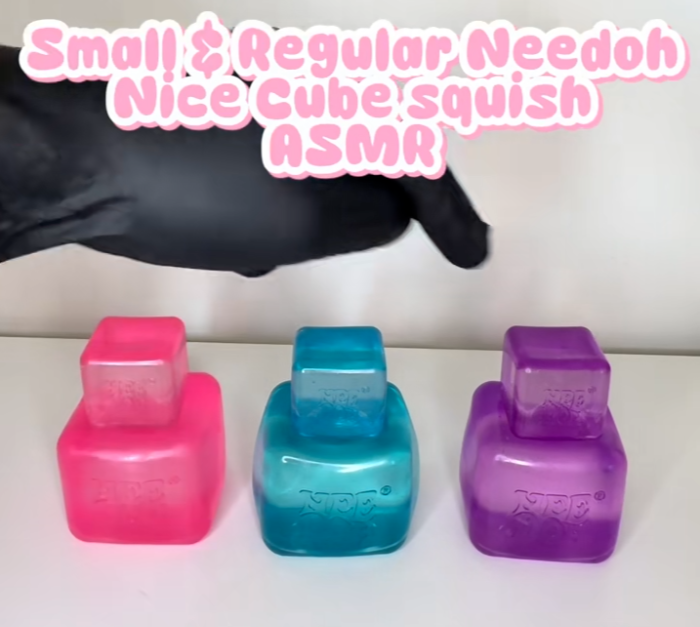 Small and Regular NeeDoh Nice Cube stress toys for sensory play and fidgeting. Shop Squishytopia.ca Canada.