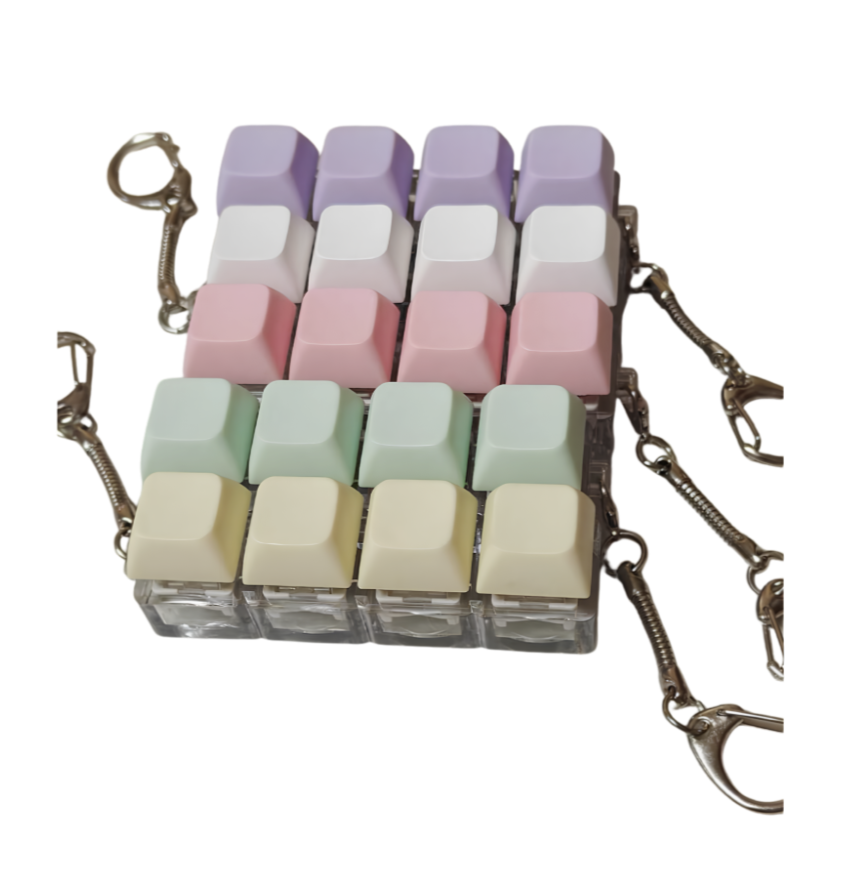 Colourful Pastel Clicker Fidget Keychain - Random Colour