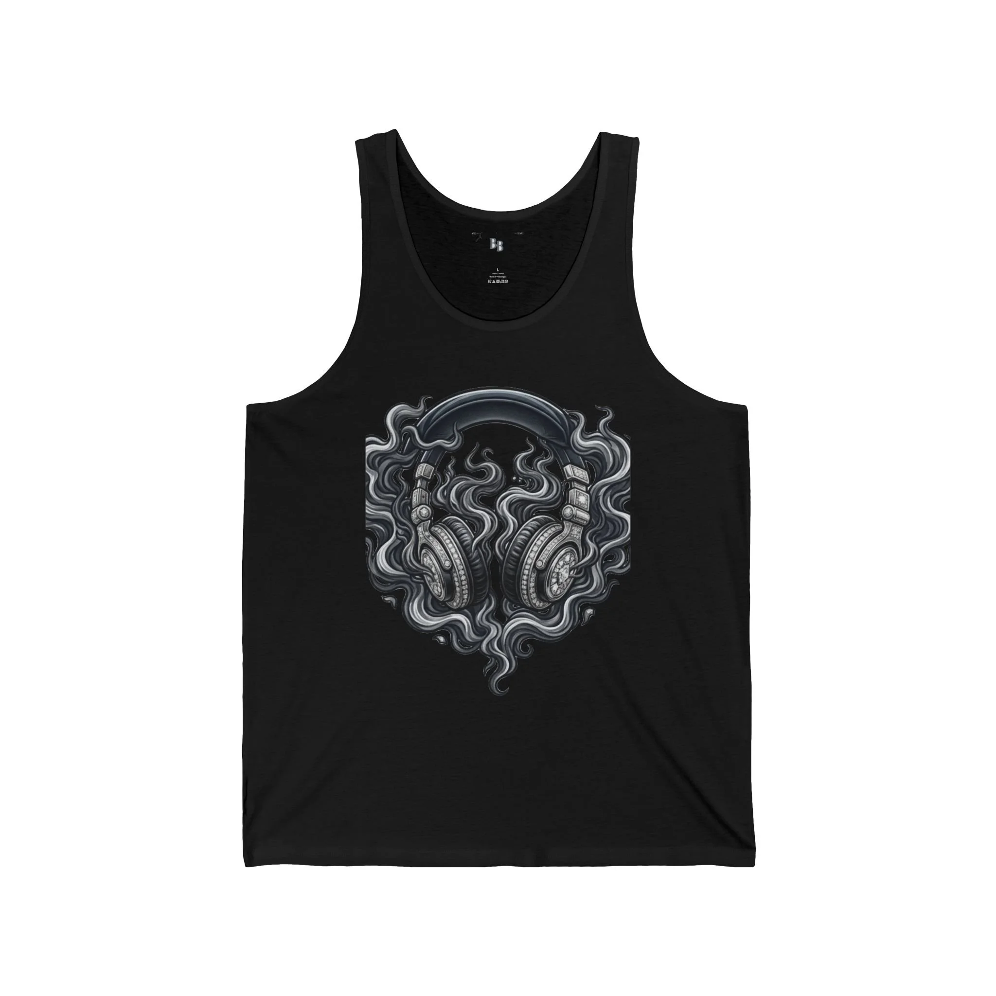 Broken Beats Unisex Tank Top — DJ Headphones Graphic Music Festival Tank