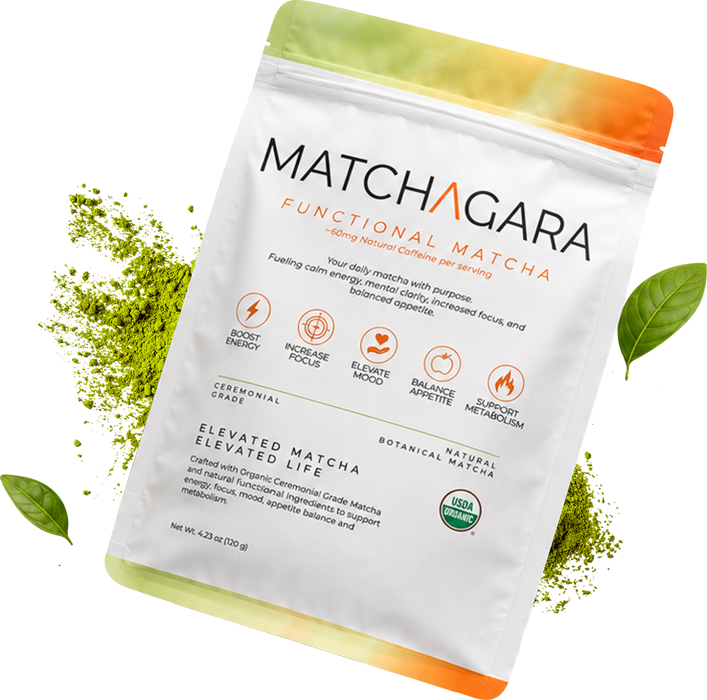Matchagara functional matcha pouch