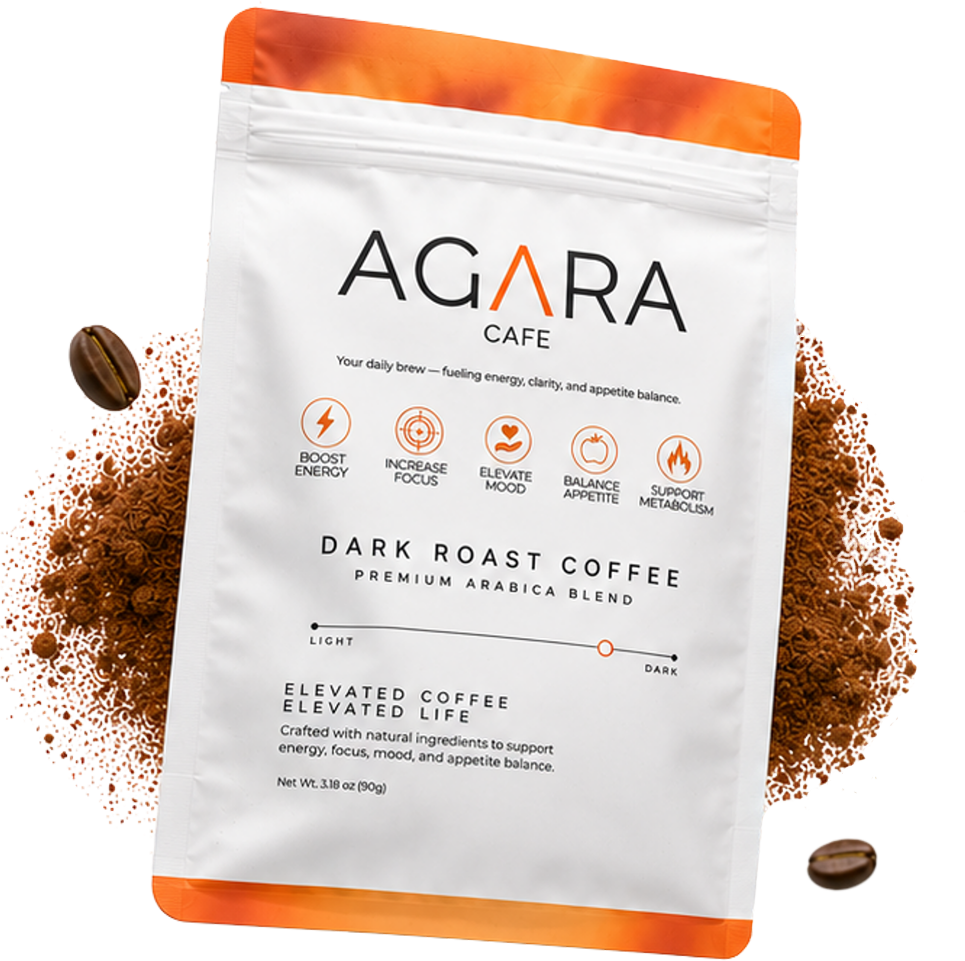 Agara Cafe dark roast coffee pouch