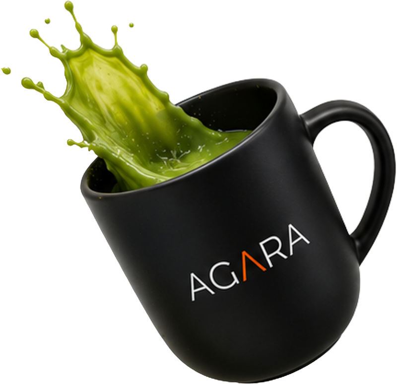 Agara mug with matcha