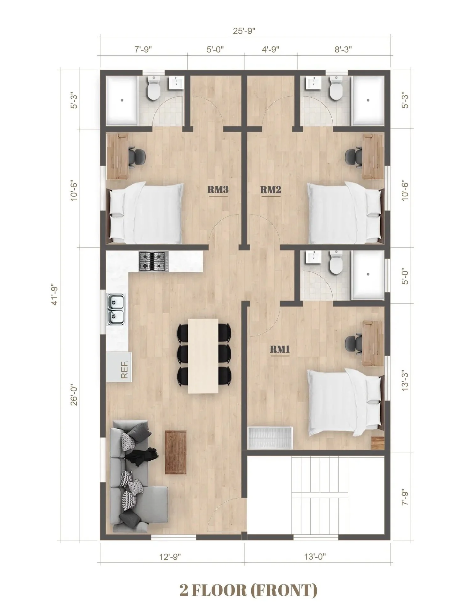 1299 W 36th St - Floor 2 - 3B3B