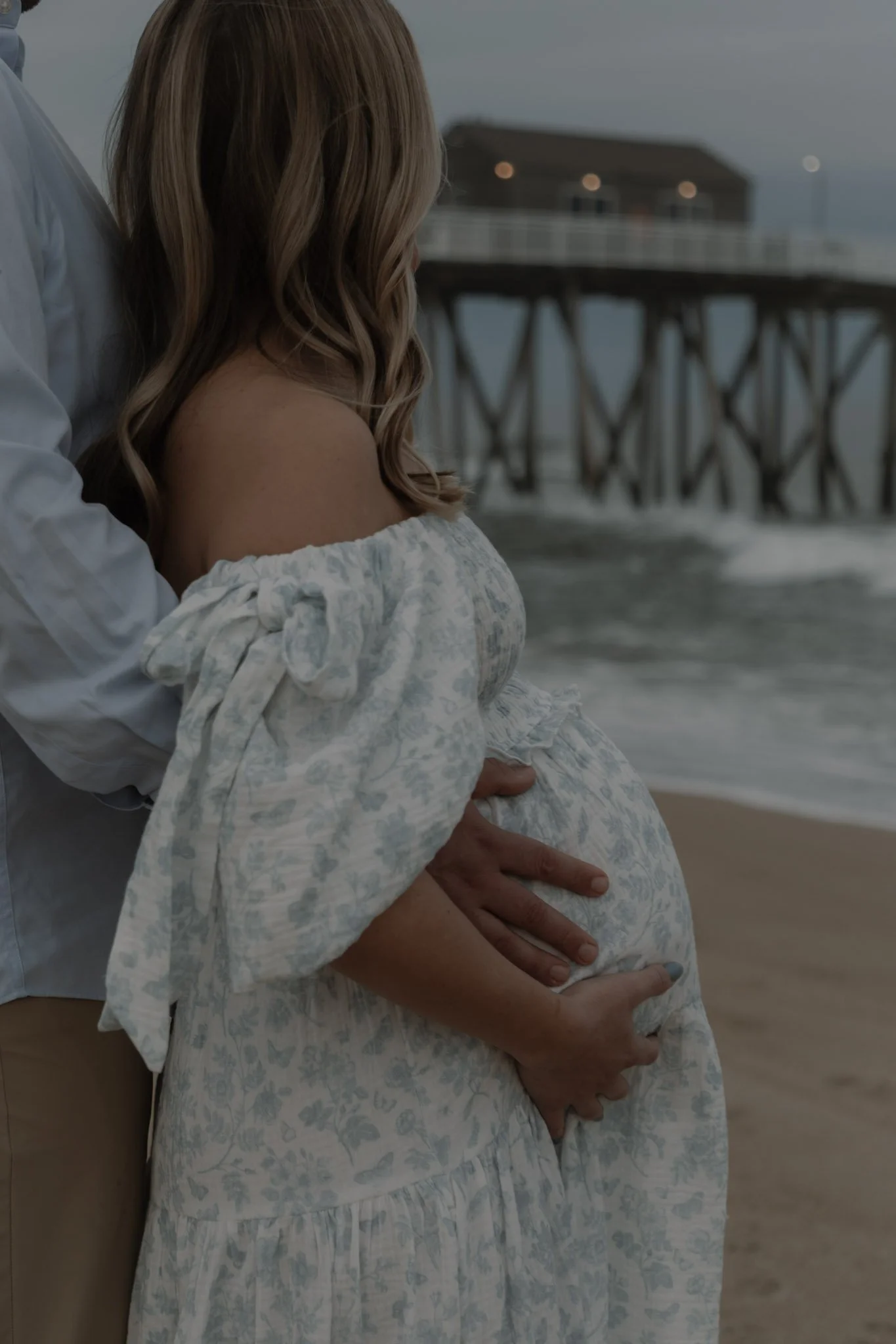 Couple At Pier - Maternity Shoot