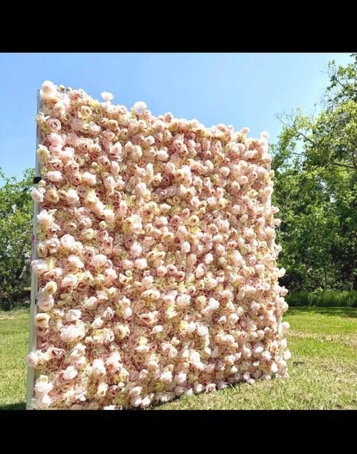 Pink/Beige Flower Wall