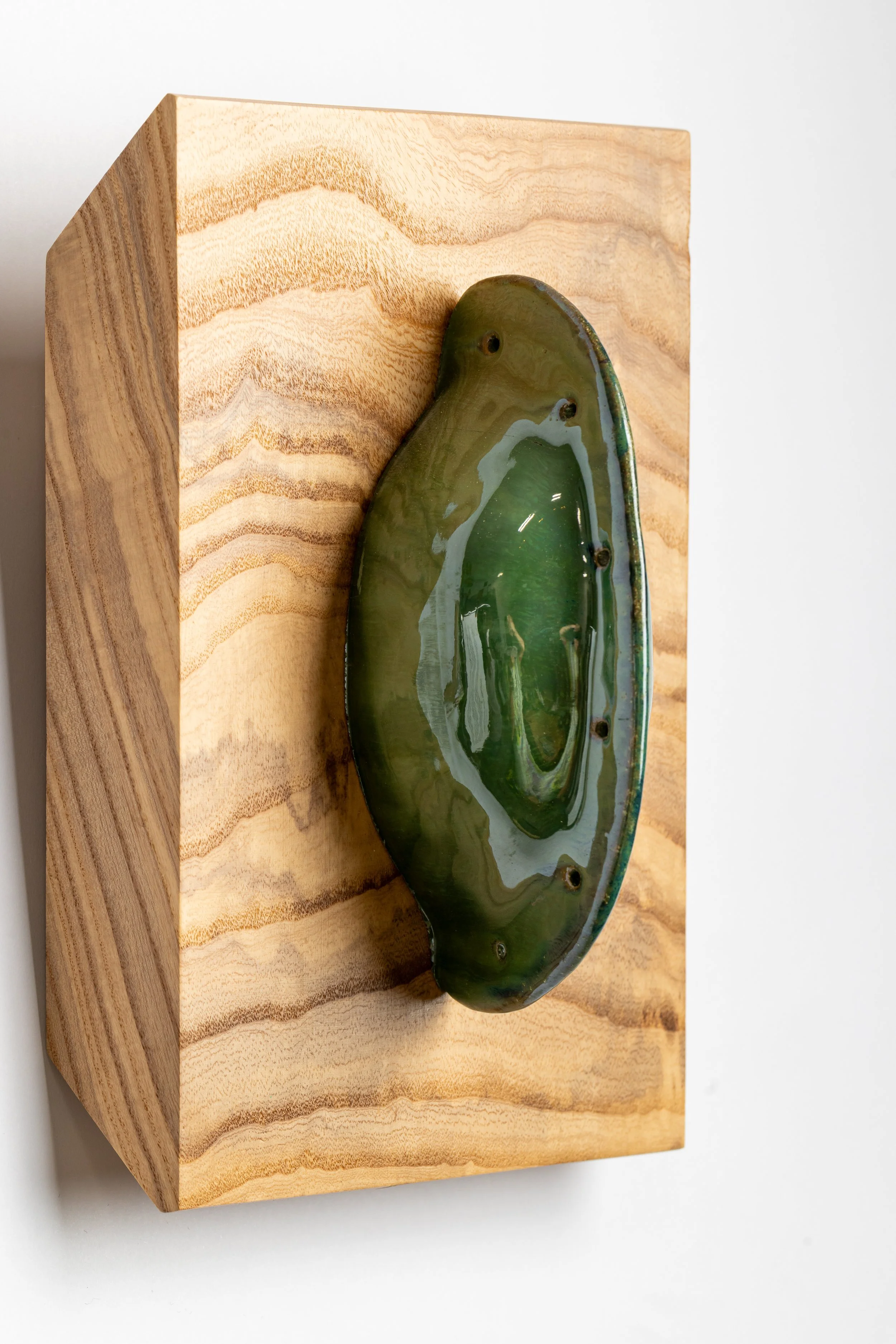 Frijoles Loco (FS029), one-of-a-kind ceramic form study sculpture by Brendan Bishop, Grip Fast Studio, Omaha — detail view 1.