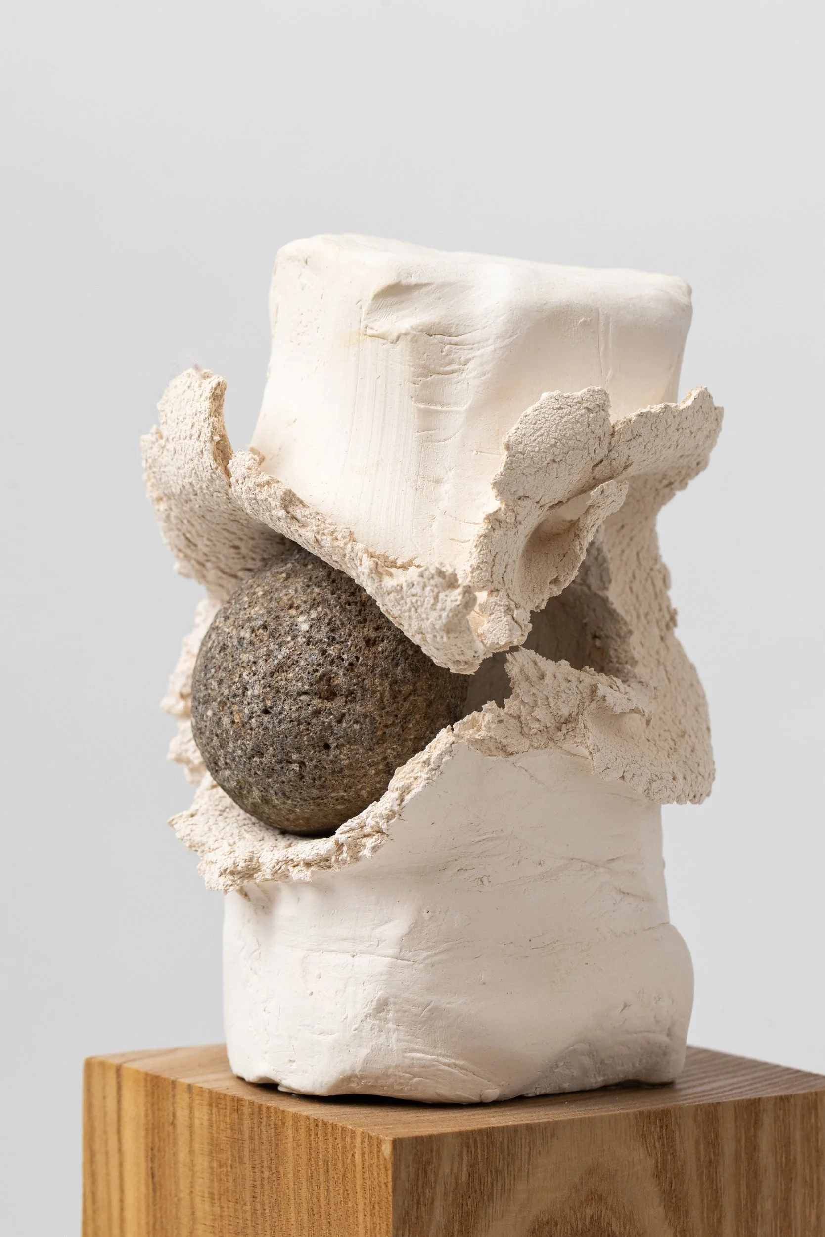 I Don't Have One (IM030), one-of-a-kind ceramic impact study sculpture by Brendan Bishop, Grip Fast Studio, Omaha — detail view 2.