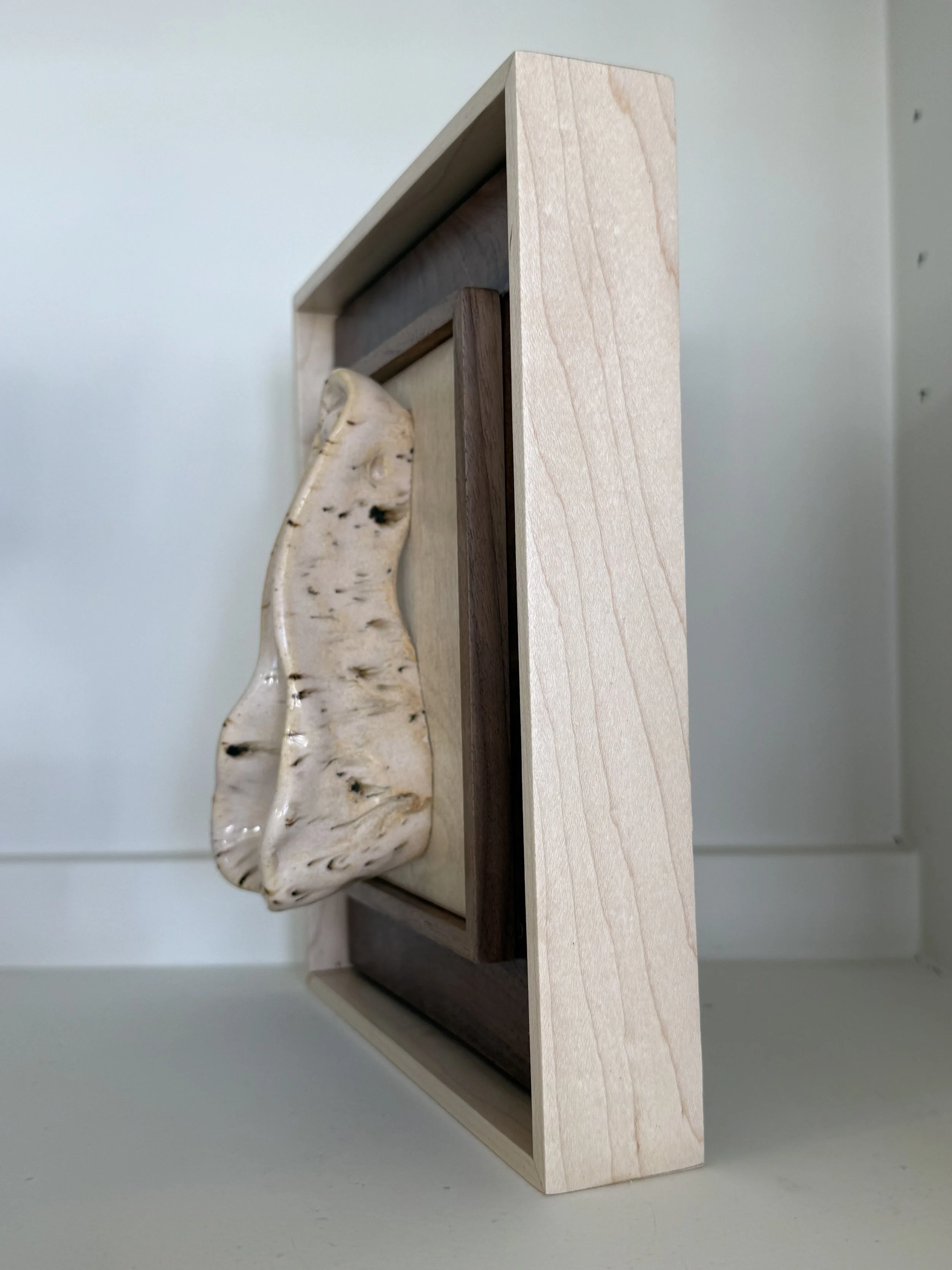 Origin (FS025), one-of-a-kind ceramic form study sculpture by Brendan Bishop, Grip Fast Studio, Omaha — detail view 2.